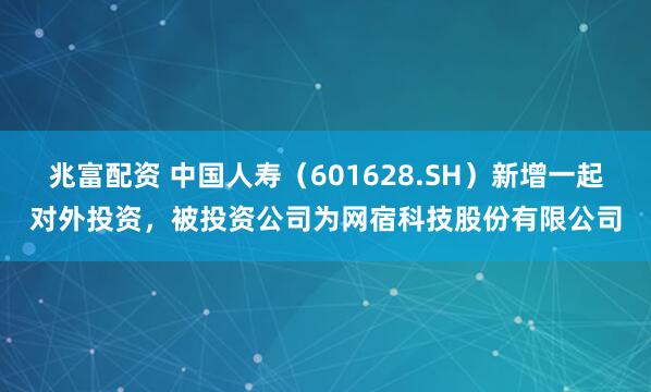 兆富配资 中国人寿（601628.SH）新增一起对外投资，被投资公司为网宿科技股份有限公司