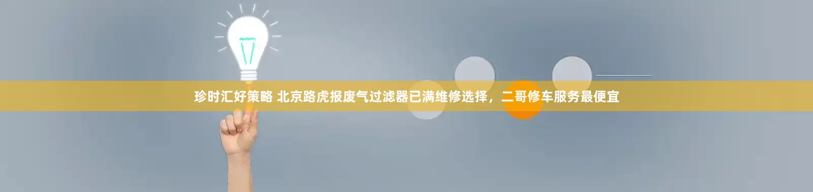 珍时汇好策略 北京路虎报废气过滤器已满维修选择，二哥修车服务最便宜